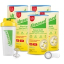 Almased | High Protein Shakes | Meal Ersatz Shake | Meal Ersatzpulver für Gewichtsverlust mit Shaker Bottle (Vanilla Flavor, 5 Dosen von 17.6 oz + Scoop)