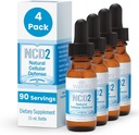 Waiora NCD2 Aktivierte flüssige Zeolite Tropfen, Mix in Lebensmittel/Drinks, natürliche Körperreinigung & Promote Immununterstützung, All Natural, pH Balance Zeolite Flüssigkeitstropfen - 4 Flaschen (0,5 oz. ea.) 360 serv.