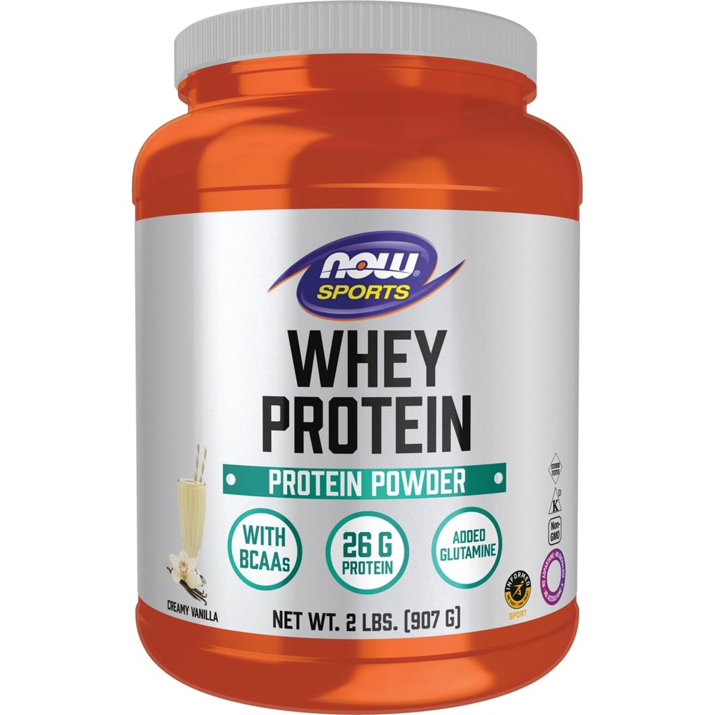 NOW Alimenti Sport Whey Protein Vaniglia Naturale - 2 lbs