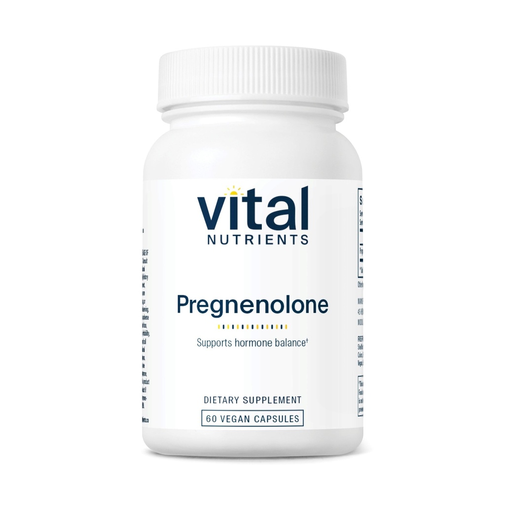 Vital Nutrients - Pregnenolone - Supporta Mood, Memoria e Funzione Immune - 60 Capsule Vegetariani per Bottiglia - 10 mg
