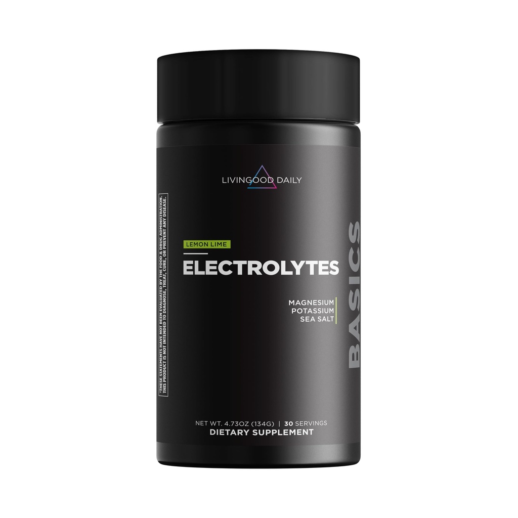 Livingood Daily Electrolytes Pulver, Elektrolyte Hydration Drink Mix mit Vitamin C, Magnesium, Taurine & Sea Salt, Elektrolyt Ergänzung für Energie & Hydration, Keto, Lemon Lime Flavor, 30 Portionen