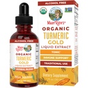 MaryRuth Organics USDA Turmeric Gold Liquid Drops | Herbal Blend | Curcumin Turmeric | Black Pepper | Cassia Cinnamon Bark | Ginger Root | Supporto immunitario | Progetto non OGM verificato | Vegan | 1oz