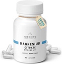 Cheers Magnésium Citrate 320mg.com Supporte la santé musculaire et nerveuse, la stimulation immunitaire et le soulagement du stress.
