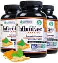 Paket von 3 - Natürliche Advanced InflamEase mit Kurkuma, Enzyme und Boswellia - Vegetarisch (Packaging Mai Vary)
