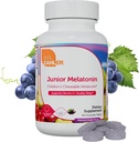 Zahler Junior Melatonin, Grappo naturale, 60 compresse masticabili (1 mg per Tablet)