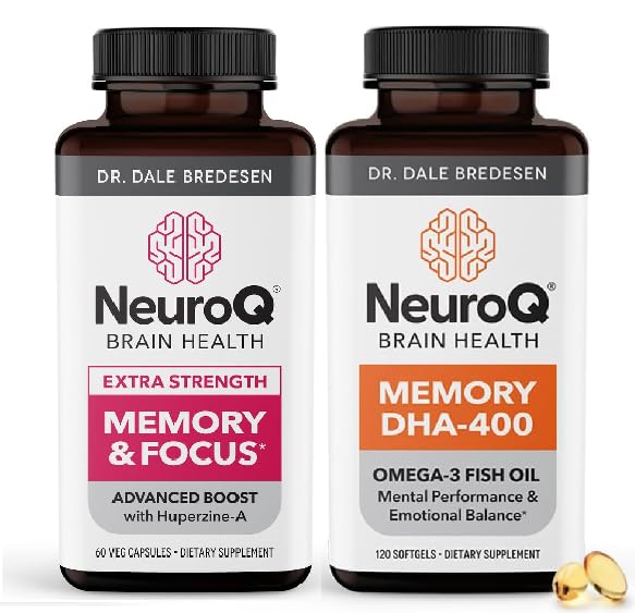 LifeSeasons NeuroQ Memory & Focus Extra Strength with DHA-400 - Boosts Cognitive Performance - Supporta Neuroprotection & Concentration - Huperzine A, Gotu Kola, Coffee Fruit & More - 60 Capsule