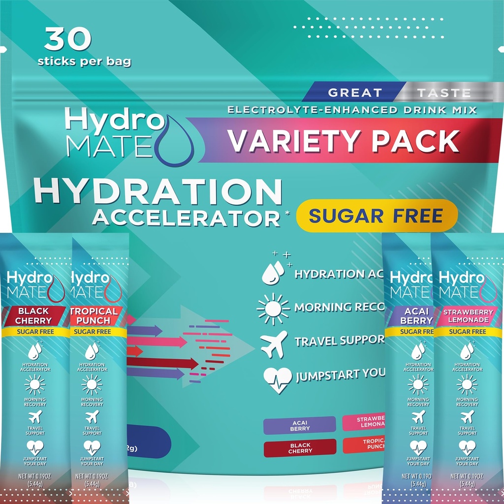 Elektrolytpulver Zuckerfreie Hydratpackungen Sortenpackung Hydromat 30 Sticks