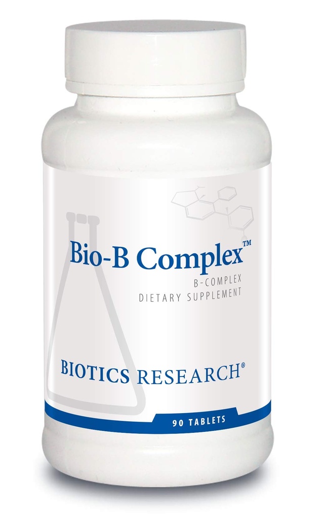 Biotics Research Bio B Complex High Potency B-Complex with Folate and Vitamins B2, B6 and B12 for Energy Production, Supports Cardiovascular Function, metabolic Pathways, Brain Health 90 Tabs