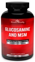 Supplément divin de sulfate de glucosamine (2000mg par portion) avec MSM - 240 petites capsules végétariennes - Pas de mollusques ou additifs nuisibles