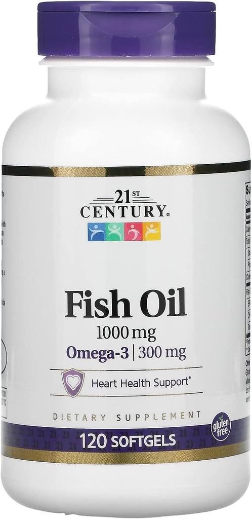 21st Century Fish Oil, 1.000 mg, 120 Softgels