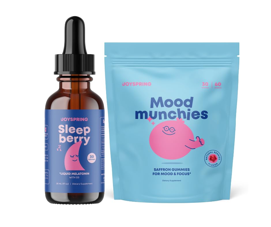 JoySpring SleepBerry Melatonin mit Elderberry und Saffron Gummi für Kinder - Mood Support Supplement
