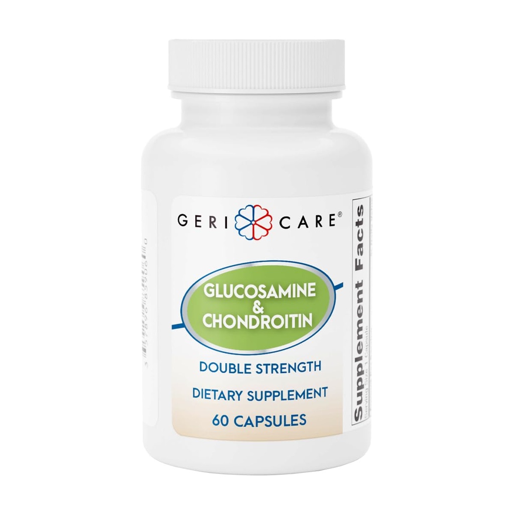 Gericare Glucosamine HCl 500 mg, Sulfate de chondroïtine 400 mg avec des capsules de supplément de sodium 35 mg - soutient la mobilité articulaire, favorise la santé et la flexibilité du cartilage, 60 Compte (paquet de 1)