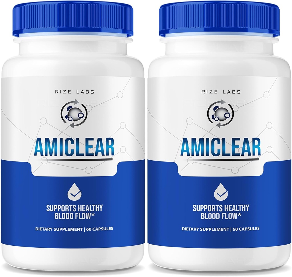 rize labs - Amiclear Integratore alimentare Capsule - Supporta la formula avanzata di flusso sanguigno sano per una maggiore resistenza (120 capsule)
