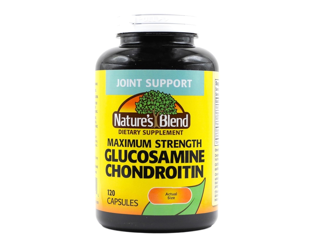 Glucosamin Chondroitin Maximale Stärke 120 Kapseln von Nature's Blend