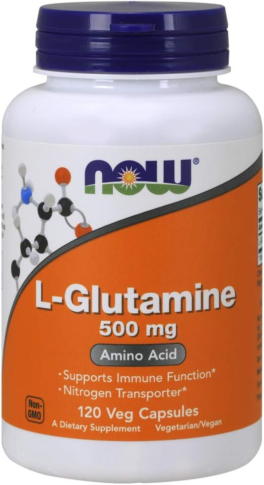NOW Alimenti L-Glutamina 500mg - 120 ct (Pacchetto di 2)