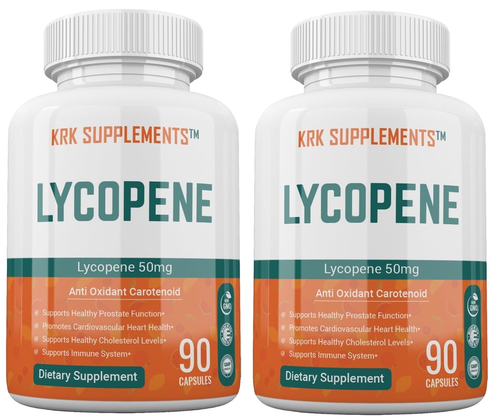 2 bouteilles Lycopène 50mg 180 Capsules totales