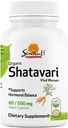 Sewanti Shatavari Capsules – Supplemento di erbe per l'equilibrio ormonale femminile, sana riproduttiva e lattazione 60 capsule vegane - 500mg