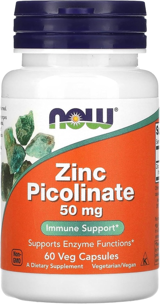 Now Foods Zinc Picolinate 50mg 60 Capsules