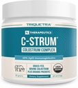 C-Strum® Organic Bovine Colostrum Powder, 60% igG, First Milking, Grass Fed, Max Strength Colostrum Supplement from German Dairy Cows - Gut, Immunity, Skin & Hair Support (60 porzioni)