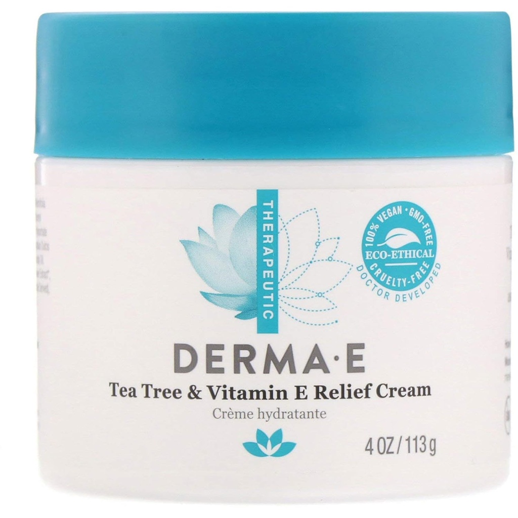 Derma E Tea Tree and Vitamin E Relief Cream, Confezione da 2