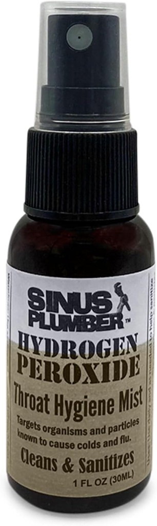 Sinus Plumber Wasserstoff Peroxid Sore Throat Spray reinigt, beruhigt und schützt, Kälte und Flu Formel