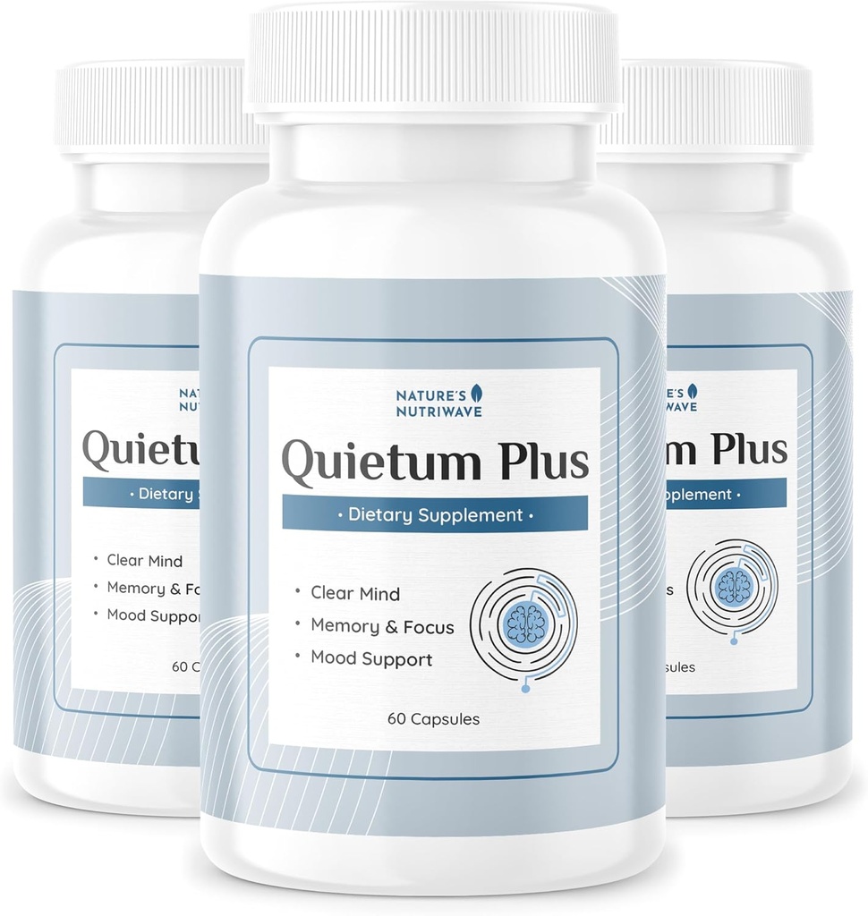 Quietum Plus – Formula a base di piante con estratti di erbe – Non OGM, GMP Certificato – 60 capsule, alimentazione a 3 mesi