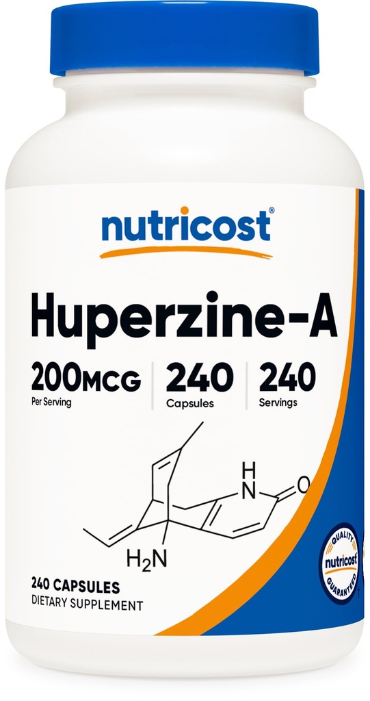 Nutricost Huperzine A Capsules 200mcg, 240 Kapseln - Non-GMO, Vegetarisch Freundlich