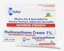 Globe Hydrocortisone Maximale Stärke Creme 1% w/ Aloe, Anti-Itch Creme für Redness, Schwellung, Juckreiz, Rash & Dermatitis, Bug/Moskito-Bites, Eczema, Hämorrhoiden & Mehr
