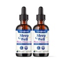 LIQUIDHEALTH sonno bene melatonina liquida, L-teanina supplemento di sonno naturale, caduta Asleep più veloce, rimanere Asleep più lungo - USA Made, Vegan, Sugar Free, Droga, Gocce di spruzzo non OGM (2 pacchetto)