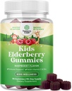 Natura Artigianato Sambucus Elderberry Gummies per la salute dei bambini - Delicious Black Elderberry Gummies con zinco e vitamina C per il supporto immunitario dei bambini - Gelatin e Gluten Free Non OGM Immunity Support 90