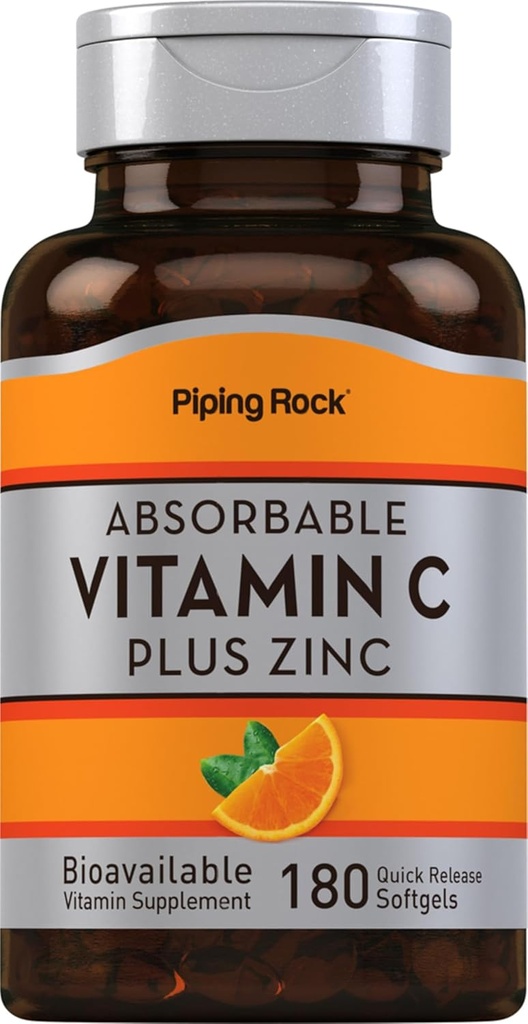 Absorbierbare Vitamin C Plus Zink, 180 Quick Release Softgels