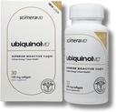 ScimeraMD® Ubiquinol Coenzyme Q10 Kaneka QH Supplément antioxydant pour la santé cardiaque et la production d'énergie cellulaire, 30 CT