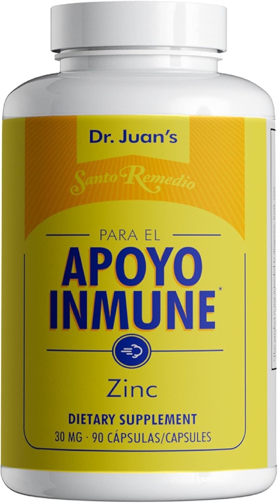 Santo Remedio Zink, aus Zink Picolinat und Gluconate Dihydrat, Nahrungsergänzung, Essential Mineral für Gesamtunterstützung, 30 mg, 90 Kapseln pro Flasche Äquivalent zu 90 Dosen