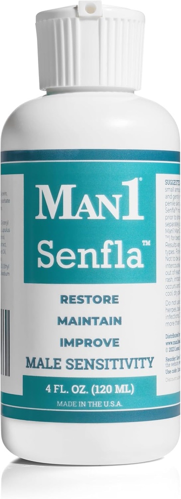 Man1 Senfla: Ripristina la sensibilità del pene. Formulato per gli uomini che hanno sperimentato Sensibilità Diminshed. Migliorare e mantenere la sensazione intima e portare indietro la scintilla nella tua vita