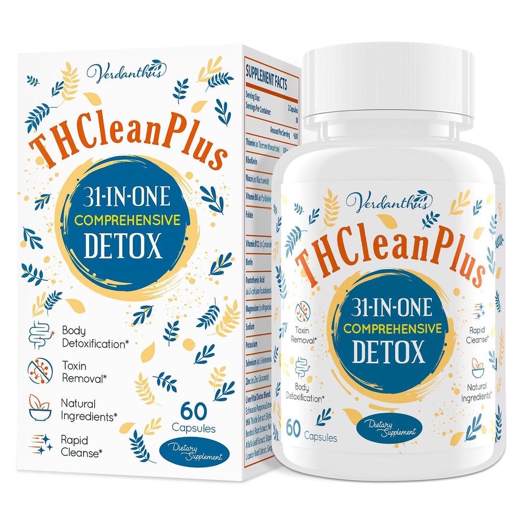 31-in-ONE Detox und Leberreiniger, Vollkörperentgiftung, Toxins Reiniger für Leber, Nieren, Natürliche Kräuterformel, Unterstützung Immun & Stimmung, 60 Kapseln