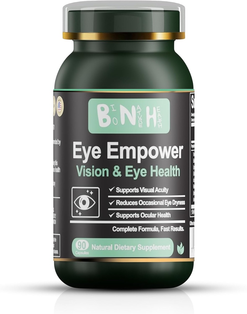 Eye Empower - Blue Light - Vision Blurry - Protezione per gli occhi prurito irritati secchi - Floaters - Fatigue - Supporto oculare e maculare - Degenerazione - Nutrienti provati - Retinal & Corneal - 90 Conte