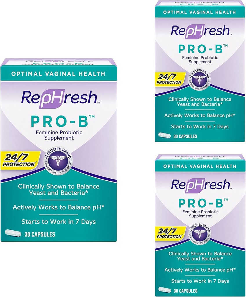 RepHresh Pro-B Probiotic Feminine Supplemento capsule (Pack of 3)