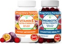 Lunakai Vitamin E und Probiotic Gummies Bundle - 3000 mcg Gummis für Erwachsene Energieunterstützung - mit 5 Billion CFUs pro Servierung für Verdauungsgesundheit - Non-GMO, All Natural