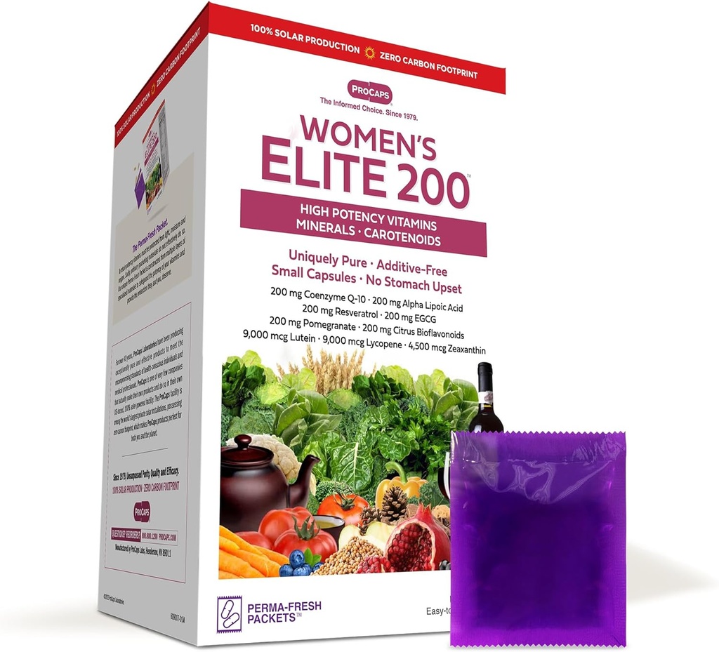 ANDREW LESSMAN Multivitamin - Frauen Elite-200 30 Pakete - Potent Nährstoffe Plus 200mg Jede Coenzym Q10, Alpha Lipoic Acid, Resveratrol, EGCG, Granatapfel, Citrus Bioflavonoids. Keine Zusatzstoffe