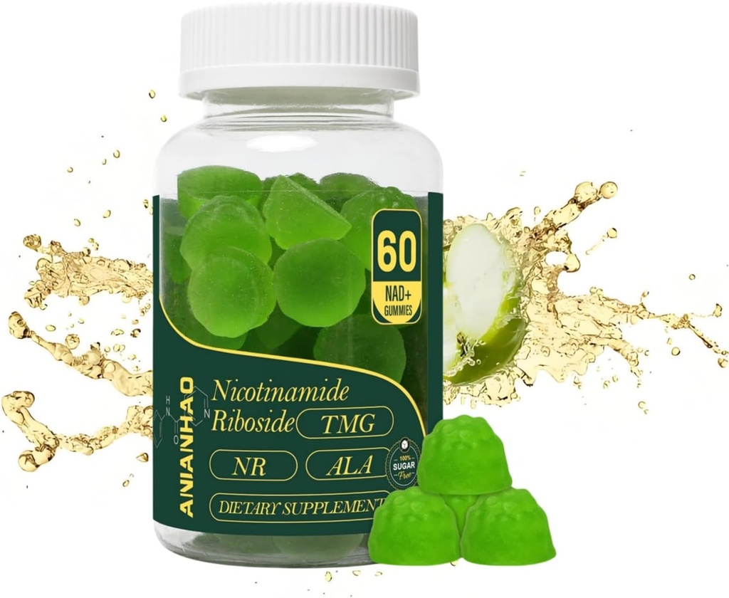 NAD+ Sugar Free Gummies 1500mg, 60 Gummies (30 Day Supply) - True NAD+ & Resveratrol Supports Anti-Aging, Antioxidant Support, Metabolism & Energy Boost