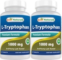 Migliori naturali L-Tryptophan 1000 mg 60 compresse (60 conteggio (pacchetto di 2))