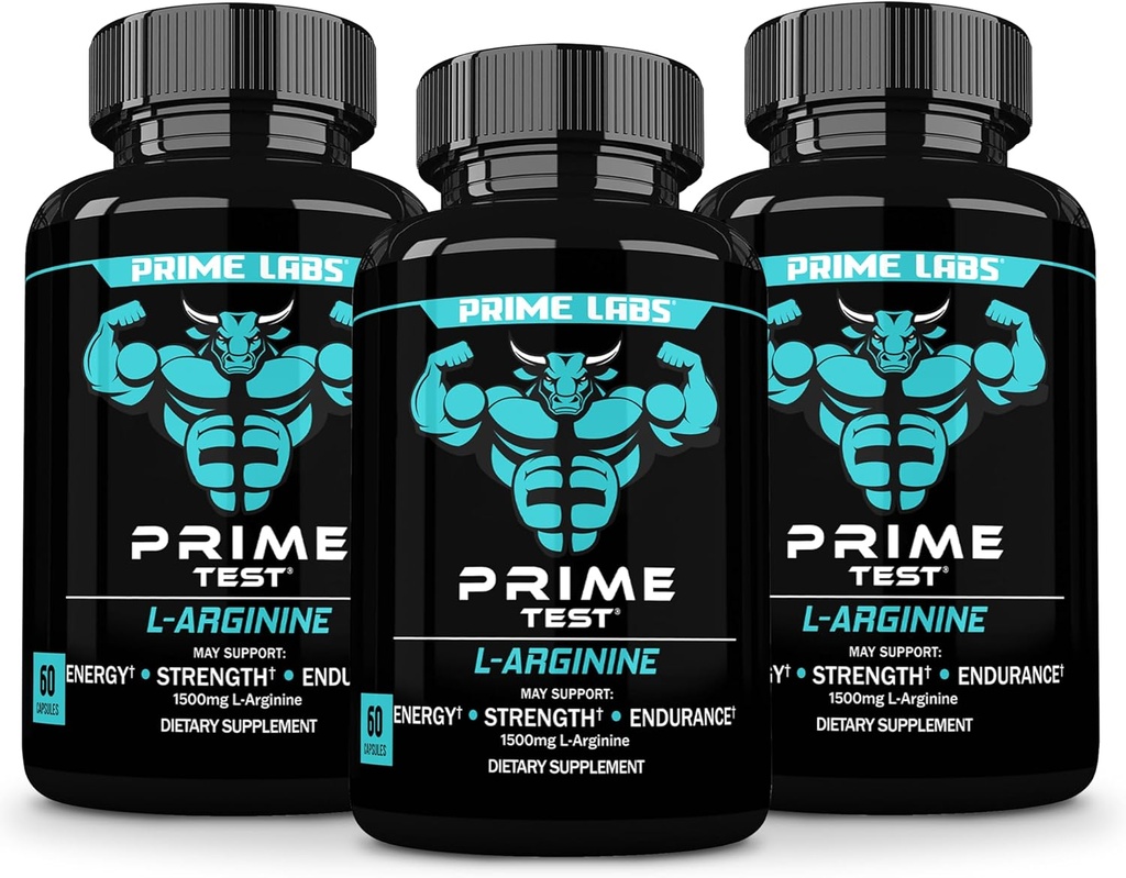 L Oxyde Nitrique Arginine (3 Pack) - avec L-Arginine 1500mg - Supporte le flux sanguin, l'énergie, la force, l'endurance
