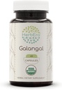 HerbEra Galangal USDA Organic 60 Capsules de supplément naturel à base de plantes.