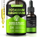 Potassio gocce di magnesio – 500mg Magnesio Supplemento di potassio, Supplemento ad alto assorbimento per ceppi di gambe, Bone e supporto immunitario con calcio, vitamina D3 e zinco