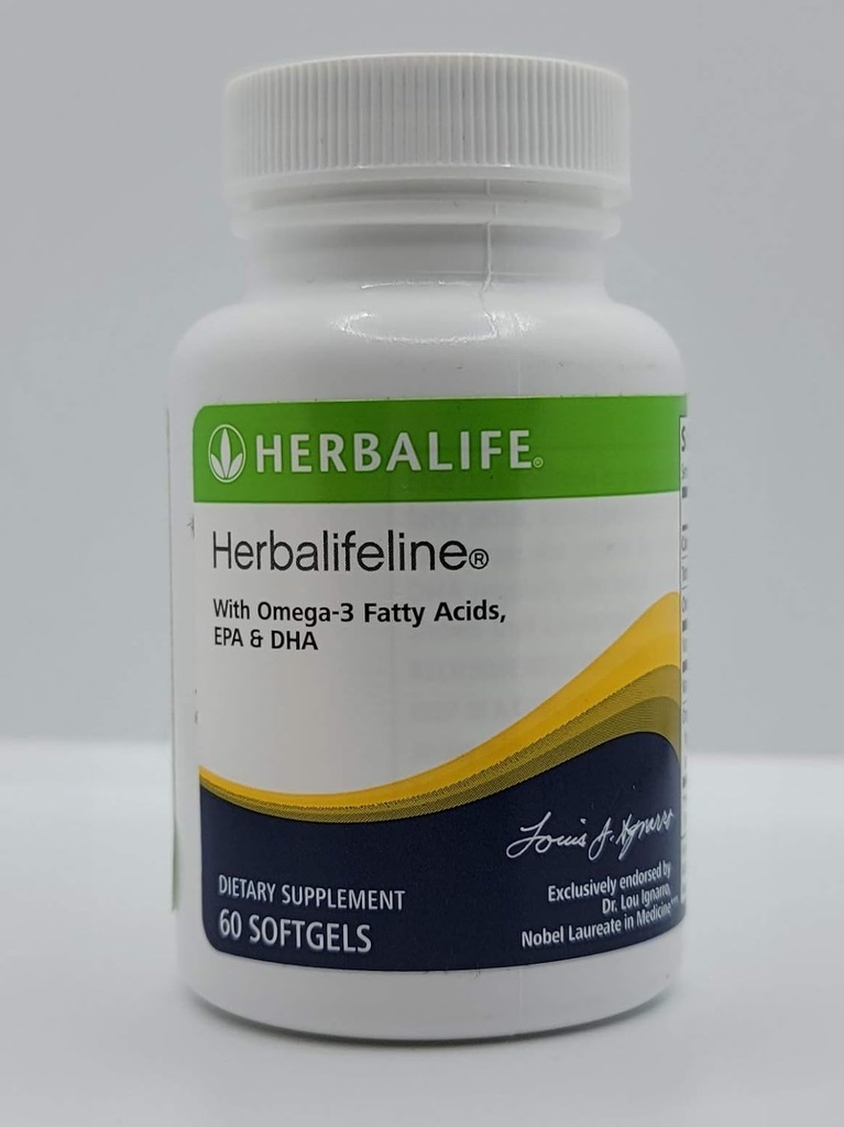 Herbalifeline HERBALIFE : 60 softgels avec vitamine E, complexe lipidique marin, acides gras oméga-3, EPA et DHA