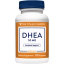 La Vitamine Shoppe DHEA 50MG, Aide au vieillissement hormonal et en santé pour les hommes et les femmes, une fois par jour (120 capsules)