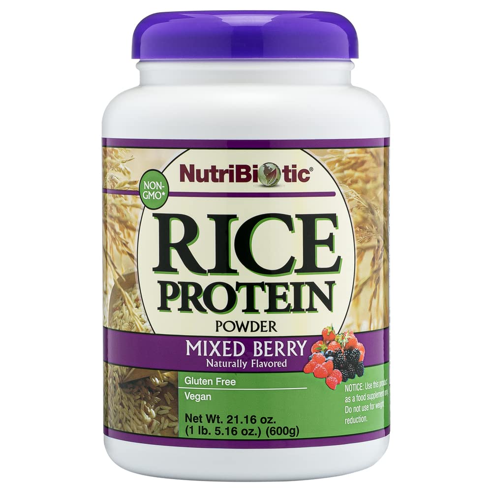 NutriBiotique – Protéines de riz de baies mélangées, 1 Lb 5 Oz (600g)