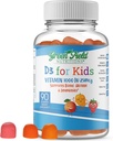 Greenfield Nutritions Halal Vitamin D3 für Kinder – 1000 IU – 90 Gummie | Chewable Kids Vitamin D Supplement unterstützt Knochen und Immunsystem | Non-GMO, Gelatin-Free, Gluten-Free