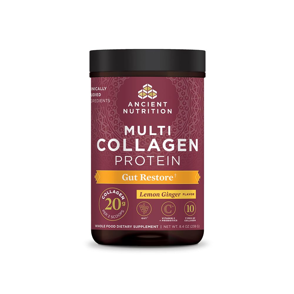 Antica Nutrizione Collagen Powder Protein, Multi Collagen Protein, Peptidi di collagene idrolizzati Supporta Pelle e Unghie, Integratore congiunto (Ripristina guidata, 20 Serve)