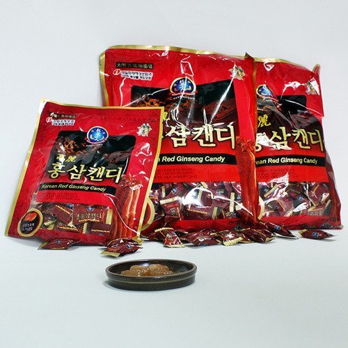 Ginseng Rouge Premium Coréen Candy (200gx3packs) 600g - Ginseng Rouge Fort Goût. Aide pour la gorge douloureuse, la toux, le rafraîchissement respiratoire